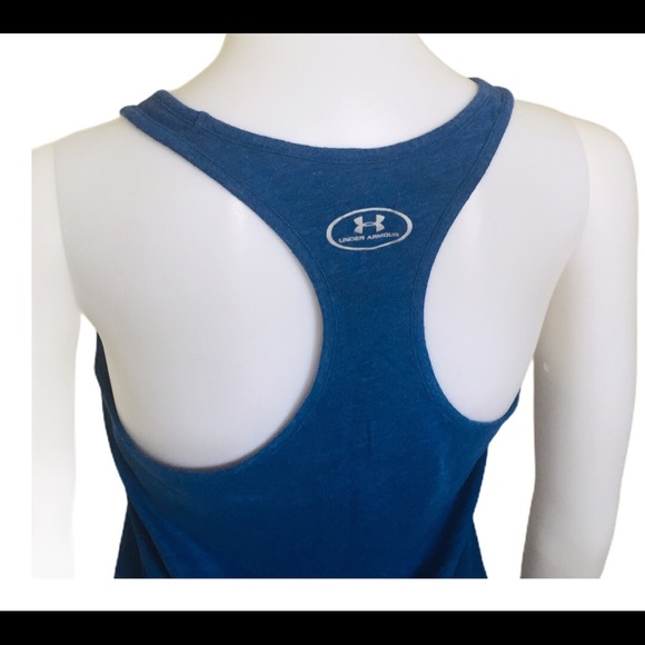 UNDER ARMOUR Racerback Tank/Top Navy Blue/Neon Pink Size Small - Picture 10 of 11